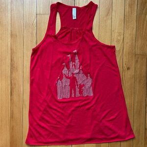 Red Tank Top with Castle Design